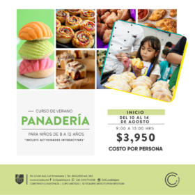 Curso de verano para niños de panadería